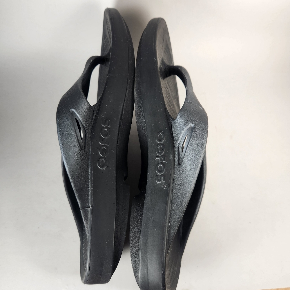 OOFOS Men's Original Sport Sandal Size 13 EU 46 Black Comfort Recovery Shoe - Picture 6 of 10